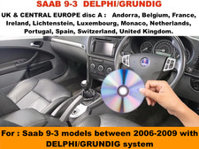 SAAB 9-3 MAP DVD -  UK & EUROPEAN SATELLITE NAVIGATION 2021 UPDATES SAAB 93,