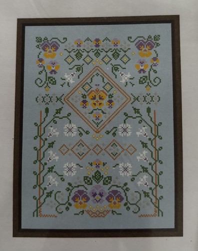 Pansy cross stitch - cross, kit