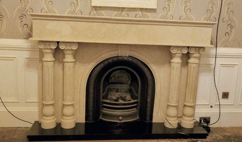 Large marble fire surround - marble,