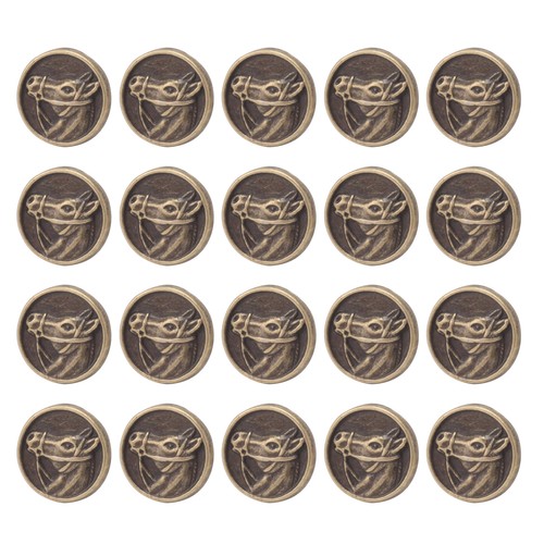 20pcs zinc alloy buttons horse - alloy,