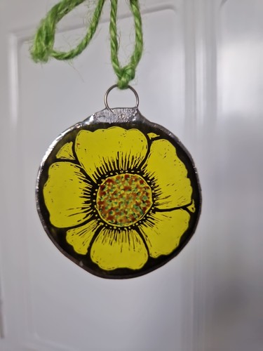 Handcrafted glass yellow - glass,