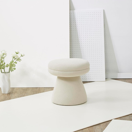 Gisella taupe boucle ottoman - boucle,
