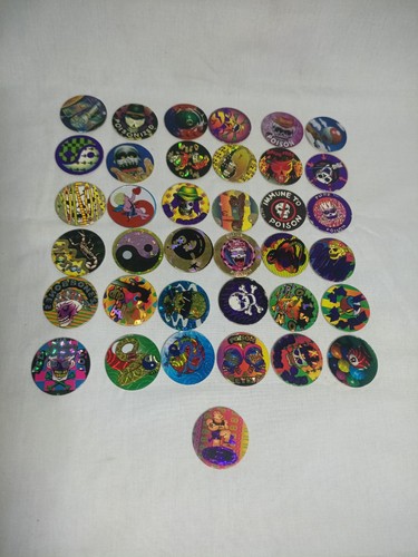 Vintage poison pogs - vintage, caps