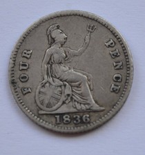 1836 Victoria Groat Four Pence
