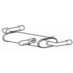 Rear exhaust silencer back - exhaust,