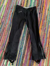 Barebak Jodhpurs Size 30 Black Equestrian Horse Riding Breeches