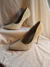 Sparkly Silver Wedding Shoes By Boohoo Size 7 12cm High Heels Very Nice