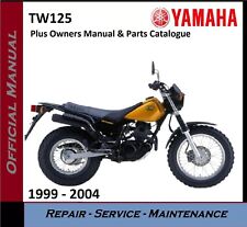 Yamaha TW125 Service Repair Workshop Manual + Parts Catalogue 1999 - 2004 on USB
