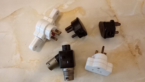 Vintage 15amp round pin plugs - vintage,