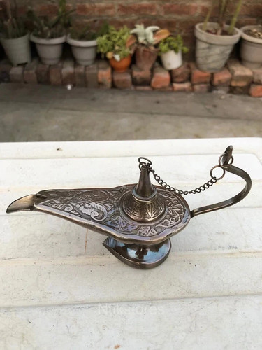 Vintage brass aladdin oil lamp - aladdin,