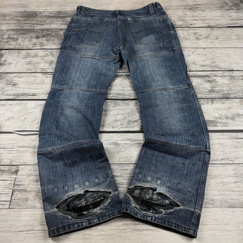Y2k panelled wide leg jeans - y2k,