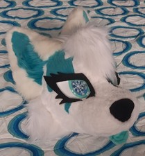 Cute Arctic Fox Fursuit Head