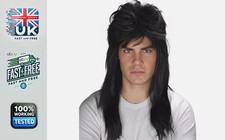 Allura Wigs 80's Bogan Brown Mullet Wig Costume Fits Men / Women One Size