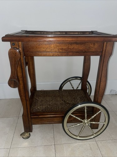 Solid wood serving trolley - wood,