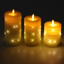 Set of 3 LED Candles String