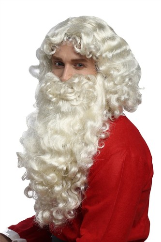 Wig beard set - deluxe, santa