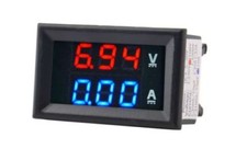 Digital LED 100V Voltmeter,  10A Ammeter, Panel mount volt amp meter  *UK seller