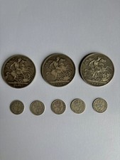 Victorian silver crowns - x,
