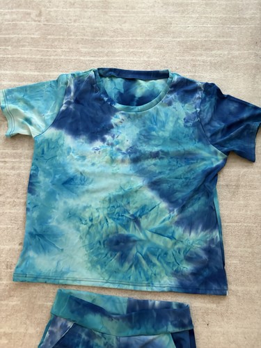 Bright blue tie die - blue,