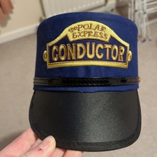 THE POLAR EXPRESS TRAIN CONDUCTOR HAT CAP fancy dress KIDS SMALL warner brothers