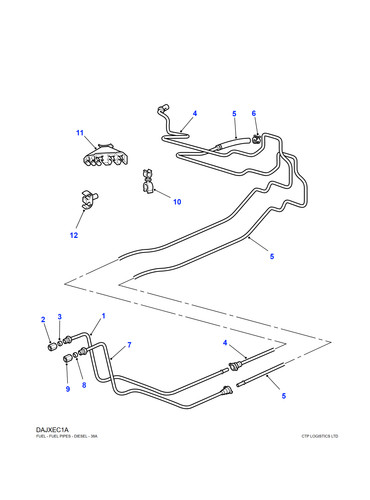 Land rover genuine pipe - rover, feed