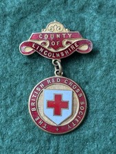 Old British Red Cross County Of Lincolnshire Medal V.F. Hewison.