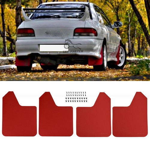Red mudguards for subaru - red,