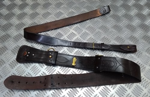 Sam browne brown leather belt - brown,