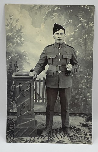 Military postcard soldier in - military,