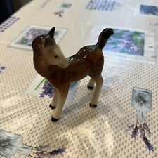 Brown White Porcelain Horse