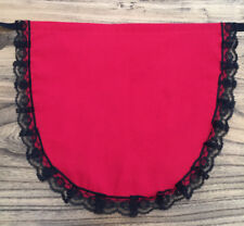 Adult Red/Black Waist Apron - Lace Edged NEW French Maid 