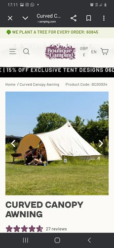 Boutique camping bell tent - 4m,