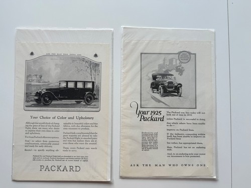 Pair vintage packard car - pair,
