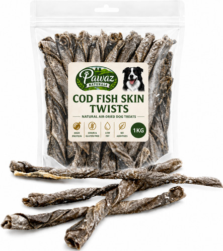 Fish skin twists 1kg - fish,