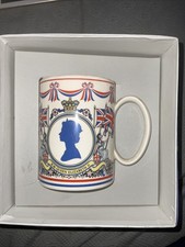 1977 Queen Elizabeth II Silver Jubilee Wedgwood Pint Mug Boxed