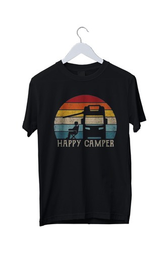 Happy camper camping - camper,