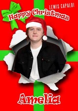 PERSONALISED LEWIS CAPALDI CHRISTMAS CARD