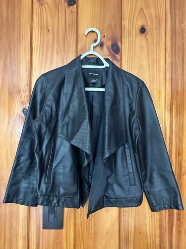 Dkny jeans faux leather jacket - faux,