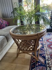 Vintage Rattan Wicker Side