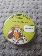 Hungry Bear eats at The Kardomah  Vintage badge 
