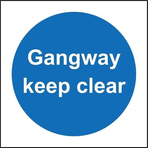 Gangway keep clear - door, safety
