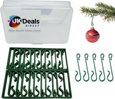 100 x CHRISTMAS TREE HOOKS Bauble Ornament Hangers Hanging Decoration Hooks