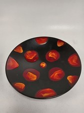 Poole Pottery Galaxy 25cm Decorative Plate Black Red Orange Dish