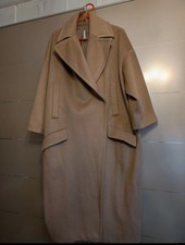 Harrods, imperial Beige Long Coat, Wool Blend, One Size. New