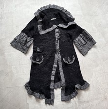 Gothic Zone Bleue Button Sweater Cardigan Cop Copine Sarah Pacini Vibe