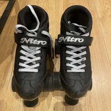 EpicSkates Super Nitro Indoor /Outdoor Quad Speed Roller Skates Size 6 -US black