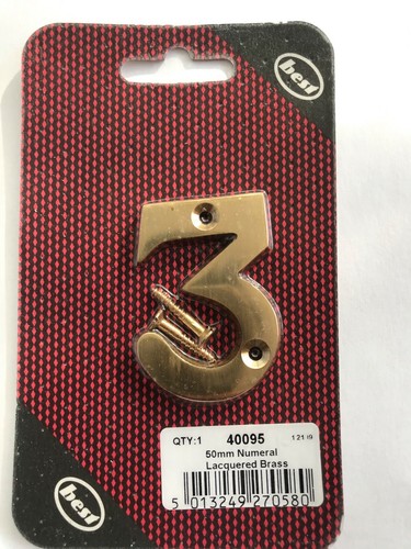 Solid brass house numbers - brass,