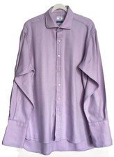 Purple herringbone shirt size