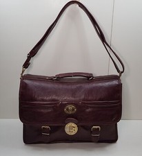 BULAGGI BROWN FAUX LEATHER SHOULDER MESSENGER SATCHEL BAG DETACHABLE STRAP