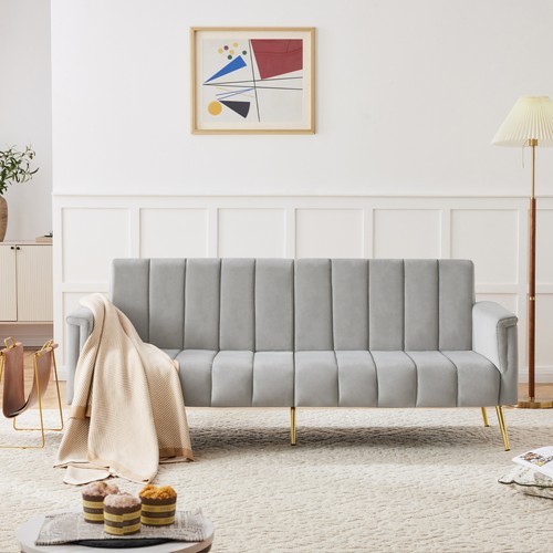 Grey velvet click clack - 1,